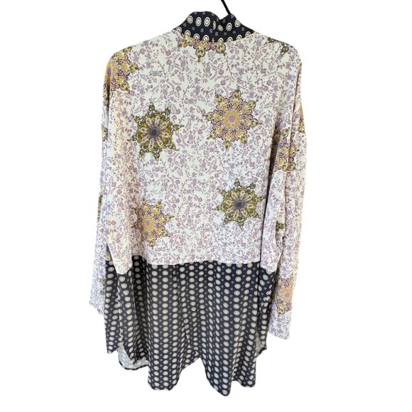 Free People Forget Me Knot Tie Front Kimono Women’s Large In Ivory - Picture 4 of 13